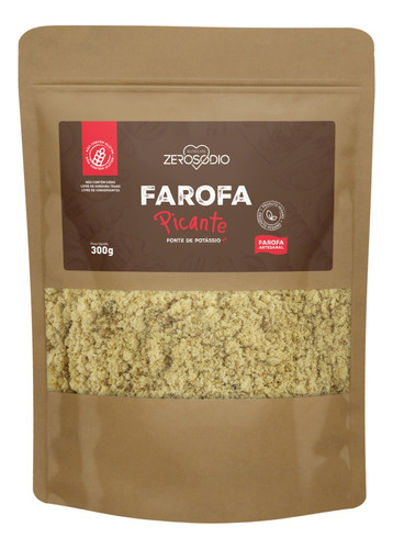 Farofa de Mandioca Picante Zero Sódio Pouch 300g