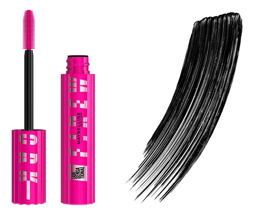 Máscara de pestañas lavable Maybelline Fire Work Eua Color 802 Blackest Black