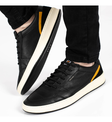 Zapatilla Hombre Freeway Cuero Urbana Sneaker Briganti Goma