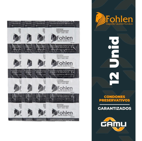 12 Condones - Preservativos - Garantizados - Marca Fohlen