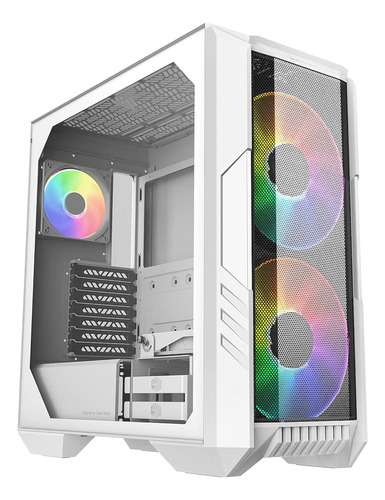 Haf 500 White High Airflow Atx Mid Tower Panel Frontal De Ma