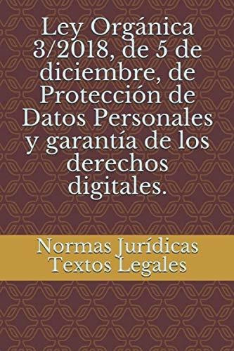 Libro : Ley Organica 3/2018, De 5 De Diciembre, De...