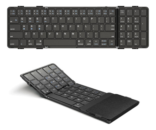 Teclado Bluetooth Plegable Blesid Con Teclado Numérico, (8,3