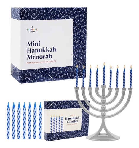 Classic Hanukkah Mini Menorah With Birthday Chanukah Candles