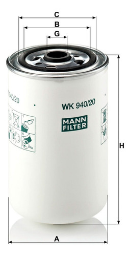 Filtro Combustible Mann Wk940/20 - Renault Trucks (rvi)