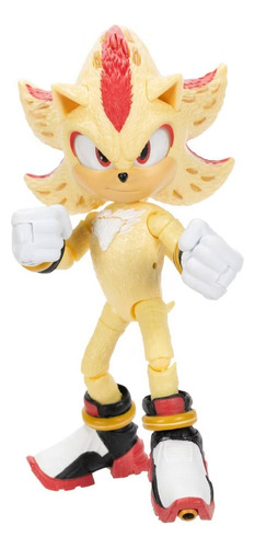 Figuras Sonic 3 Super Sonic + Super Shadow Con Luz