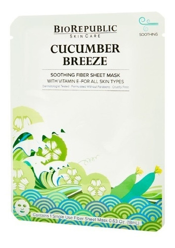 Biorepublic Mascarilla Hidratante Cucumber Breeze Piel Seca Tipo de piel Normal