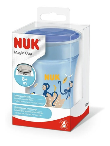 Vaso Nuk Magic Cup 230ml 8m+ N0751138a Antiderrame Libre Bpa Nombre Del Diseño Nene Color Azul