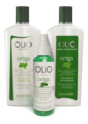 Acondicionador + Shampoo + Locion Ortiga Anti Caida Olio