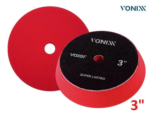 Boina Espuma Voxer Vermelha Super Lustro Vonixx 3 Cônica