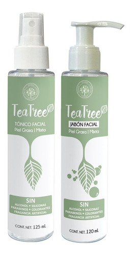 Kit Piel Grasa: Jabón + Tónico Facial Tea Tree (árbol De Té)