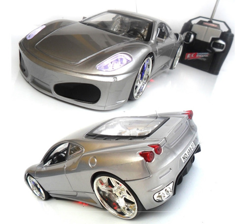 Carro Carrinho Controle Remoto Ferrari Rebaixado Neon Full