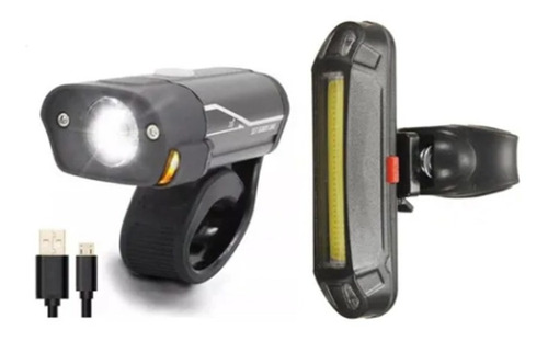 Lanterna Bike Farol Lanterna Sinalizador Recarregável Usb