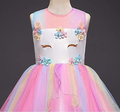 Niñas Unicornio Traje Del Vestido De La Princesa Vestidos D