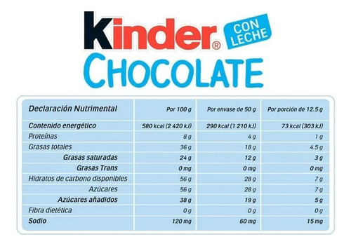 8 Pzas Chocolate Kinder Con Relleno A Base De Leche 4 Pzas