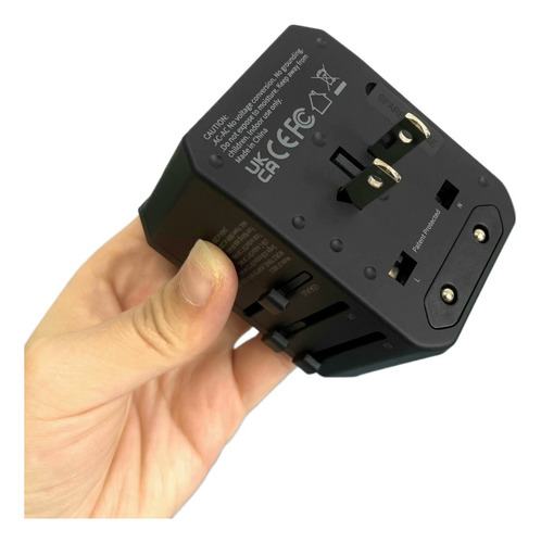 ¡ Adaptador Universal De Viaje 4 En 1 Con 1 Tipo C Y 3 Usb