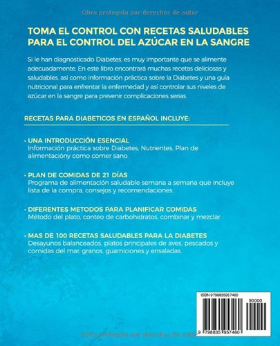 Libro: Recetas Para Diabéticos En Español: Recetas Para D...
