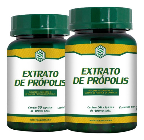 Imagem 1 de 4 de Kit Propolis Extrato Suport 60 Caps 2 Unidades (120 Caps)