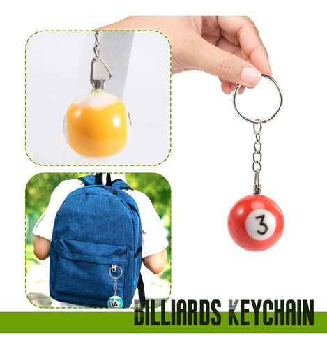 Juego De Llaveros De Billar Coloridos, 16 Piezas, Magic Key