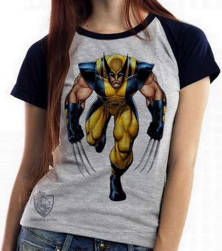 Blusa Baby Look Wolverine Marvel X Men Logan Vingadores Hero