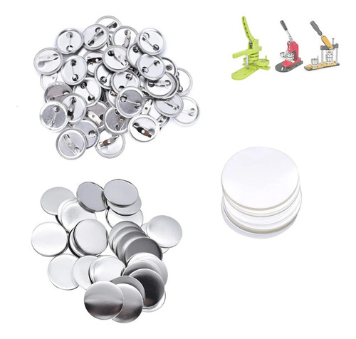 100 Piezas Chapitas Metalicas De 58mm Para Máquina Neil