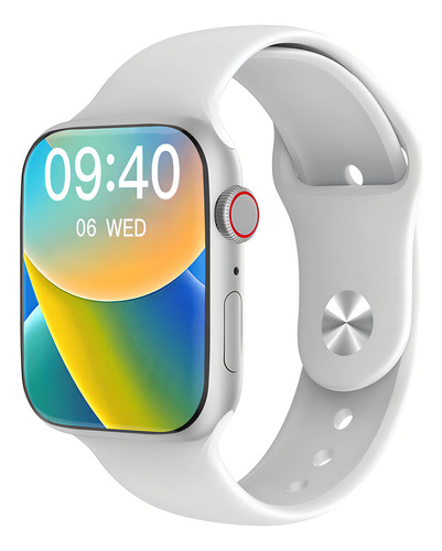 Smartwatch Microwear Davely W29 Pro 47mm Prata Silicone Pulseira Branco Desenho da pulseira Liso