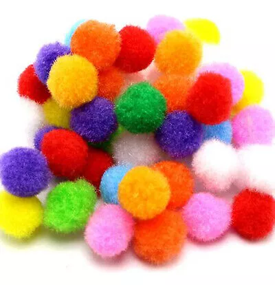 Pompones de Colores Escarchados 25mm Paquete x 21 uds