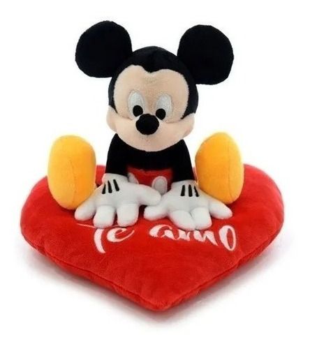 Peluche Mickey Sobre Corazon Te Amo 20 Cm Phi Phi My006