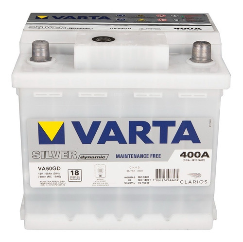 Bateria Varta Silver Va50gd Tipo12x50 C3, 207, Palio, Punto