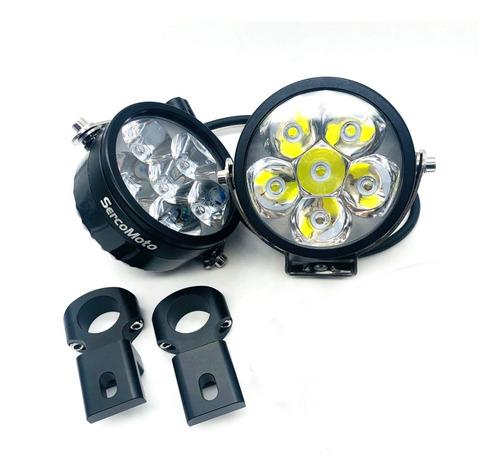 Faros Auxiliares De Moto Sercomoto Sm6121s 6 Leds Xp-g2 60w