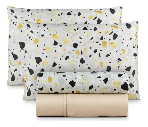 Jogo De Lençol Casal 400 Fios 4 Peças Conforto Premium Cama Forma...