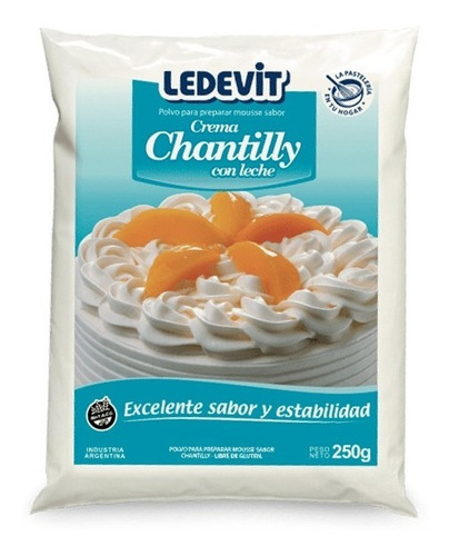 Crema Chantilly En Polvo Ledevit Caja 12u X 250grs