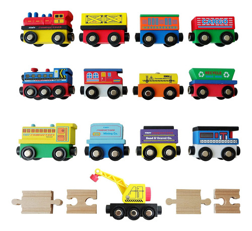 Tren De Juguete Tiny Conductors -  Carros De Madera, 12  Tjg