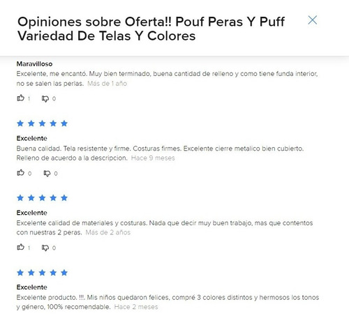 Imagen 8 de 10 de Oferta! Pouf Peras Variedades Telas Y Colores Con Perlas!