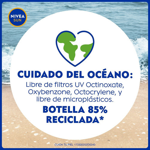 Imagen 7 de 7 de Protector Solar En Loción Nivea Sun Protect & Refresh Fps 50+, 200ml