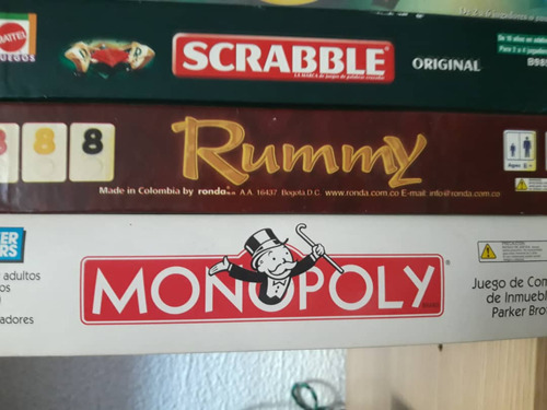 Monopoly, Rummy, Scrabble. Ref.40