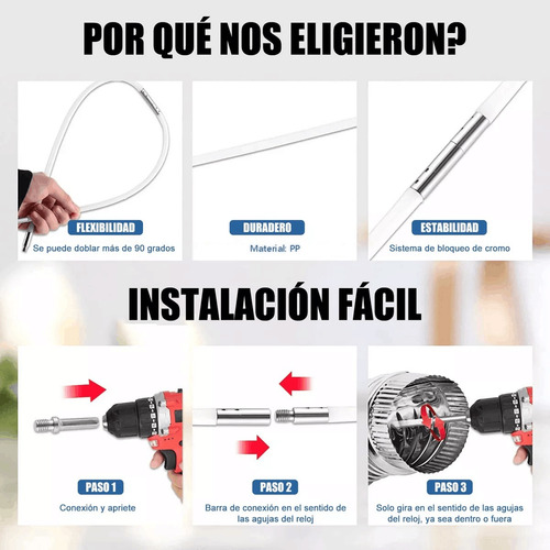 Kit Limpieza Cañon 9m Varilla+cepillo Estufa Pellet Chimenea