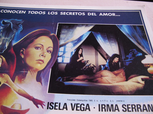Cartel Cine Las Amantes Isela Vega Irma Serrano Lobby Card (Usado)