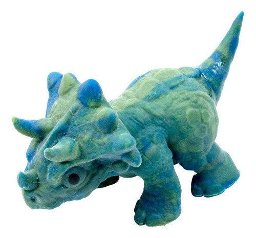 Kit 3 Brinquedos Apertar Squish Dino Flofy Fofo Antistres Cor Sortidos