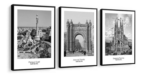 Quadros Decorativos Cidade Pontos Turísticos Barcelona Pb