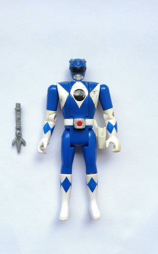 Boneco Power Ranger Might Morphin Vira A Cabeça  Azul