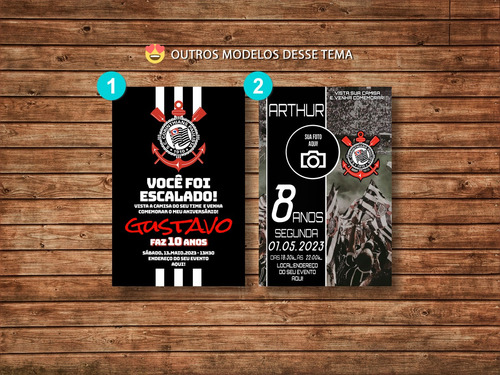 Convite Digital Aniversário Times Futebol