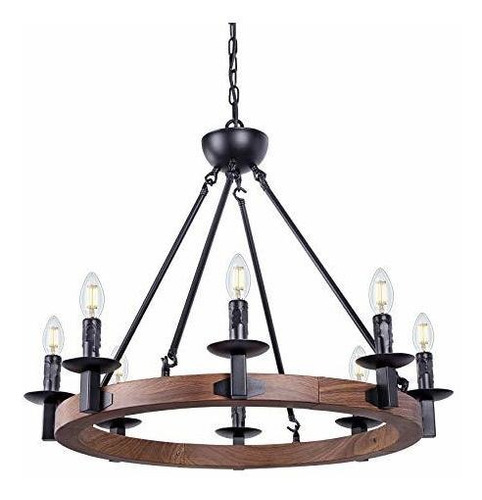 8 Lights Farmhouse Iron Chandeliers For Dining Rooms 28...