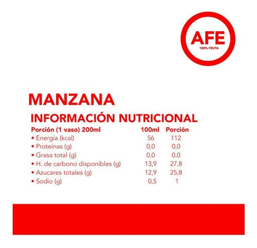 Jugo Afe Manzana Botella 1000cc