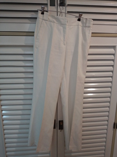 Impecable Pantalón Zara Nuevo Mujer Blanco  4 Bolsillos