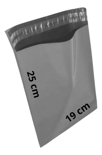 Saco Plástico De Segurança P/ 19x25 1000 Pcs Cinza