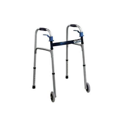 Drive Medical Del Gatillo Plegable Walker, Acero Cepillado