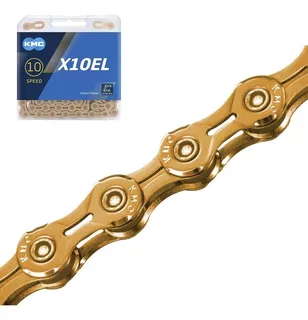 Corrente Kmc X10 El Ti-n 10v Dourada 116 L Gold Extra Leve