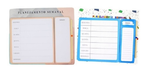 Planner Bloco Em Papel Agenda Permanente Com 46 Folhas