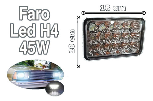 Faro Led H4 45 16cm X 10cm 